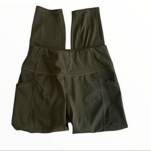 All In Motion Army Green Capri Leggings NWOT